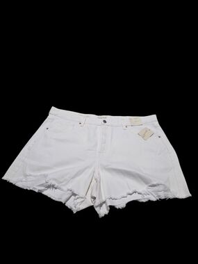 Women's Universal Thread White Frayed Hem Denim Shorts Size 17